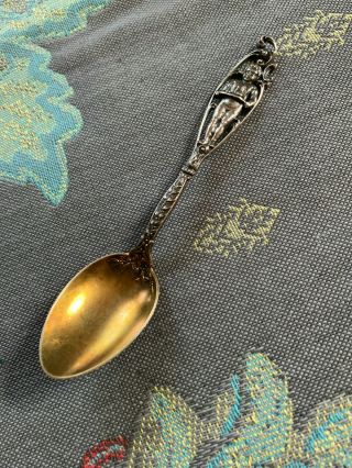 Dominick & Haff Labors Of Cupid Pattern Old Sterling Silver Demitasse Spoon