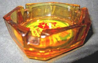 Vintage Advertising Glass Ashtray 1950 ' s Balts Bros Packing Co.  Elm Hill Meats 3