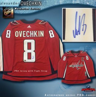 Alex Ovechkin Signed Washington Capitals Red Adidas Pro Jersey