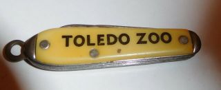 Vintage Toledo Zoo Ohio Folding Pocket Knife 2 Blades