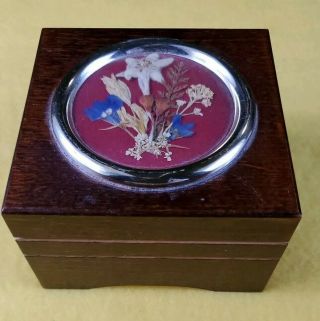 Reuge Edelweiss Swiss Musical Movement Box Made In Germany Vintage 3.  5 "
