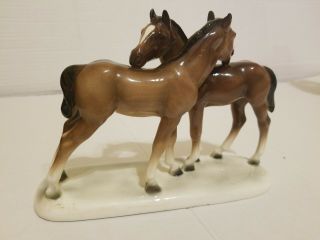 Vintage Small Horses Ceramic Japan Horse Figurine K18 Same Day 2