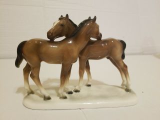 Vintage Small Horses Ceramic Japan Horse Figurine K18 Same Day 3