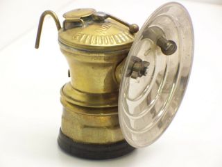 Vintage Universal Lamp Co.  Auto - Lite Brass Miners Lamp