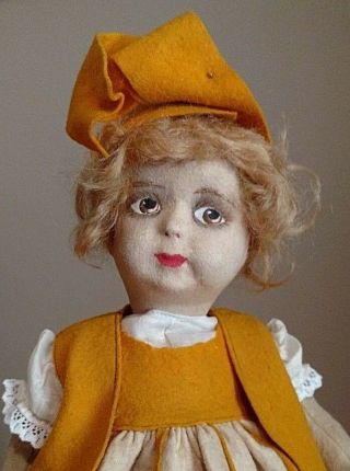 Vintage 14 " Italian Lenci - Type Felt Doll