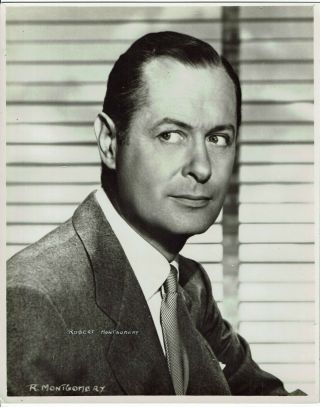 Robert Montgomery Actor Vintage Portrait Photograph 10 X 8