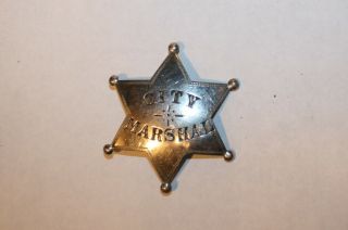 Obsolete Antique City Marshal Badge Colorado J.  P.  Cooke Co.