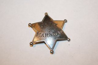 Obsolete Antique City Marshal Badge Colorado J.  P.  Cooke Co. 2