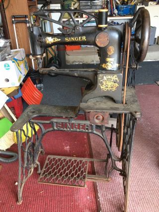 Antique Singer Industrial 29 - 4 Cobbler Leather Treadle Sewing Machine