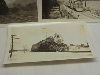 3 Vintage Santa Fe 3771 &1325 & El Captain at Arcadia,  Calif. ,  Train Photos 1941 2