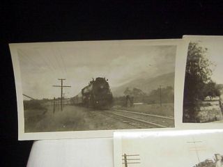 3 Vintage Santa Fe 3771 &1325 & El Captain at Arcadia,  Calif. ,  Train Photos 1941 3