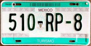Tourist Mexico License Plate Expired Graphic Background Aztec Calendar