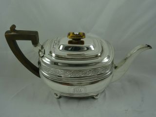 Stunning George Iii Solid Silver Tea Pot,  1810,  618gm