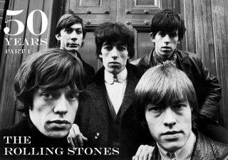 The Rolling Stones Vintage Giant Poster Art Print Black & White Card / Canvas