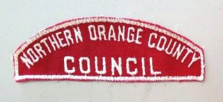 Vtg Boy Scouts Of America Northern Orange County Council Patch 1950s 60s Merged