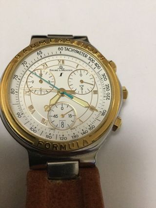 Vintage Baume Mercier Sports Chronograph Rare Formula 1 Limited Edition Watch