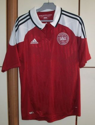 Denmark 2012 - 2013 Home Football Shirt Jersey Adidas Size M