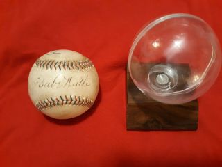 Babe Ruth Single Signed Early Career Reach Official American League Baseball