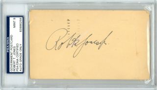 Robert " Bobby " Jones Autographed 3.  5x5.  5 Government Postcard 9 Psa 83986258