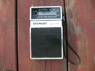 Stewart Tr - 1 Transistor Radio Am Fm Portable Vintage