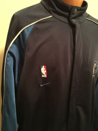 Dallas Mavericks Nike Vintage Blue Warm Up Shooting Jacket Size XXL 2XL Dirk 3
