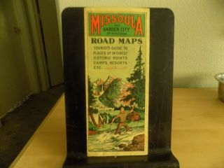 1937 Vintage Montana Road Map Yellowstone Glacier