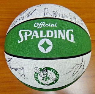 1988 - 89 Boston Celtics Team Signed Basketball Larry Bird Mchale Full Jsa Letter