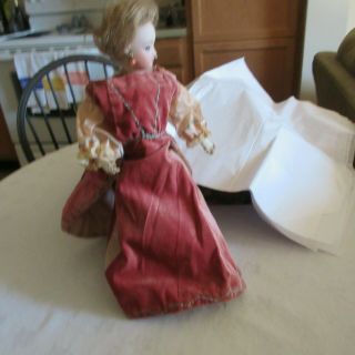 Antique Velvet Doll Dress For Antique French Or Lady Doll