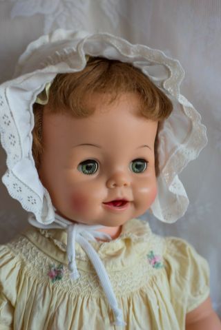 23 - 24 " Vintage Ideal Bibsy Baby Doll - - D - 23 - - Play Pal Friend,  Life Size