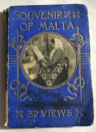 Souvenir Of Malta,  Vintage Photo Prints Book,  32 Views