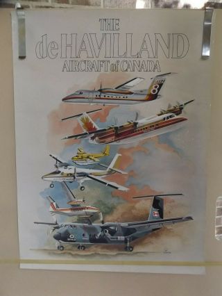 THE DEHAVILLAND AIRCRAFT OF CANADA VINTAGE ADVERTISING POSTER BY PAUL LIVINGSTON 2