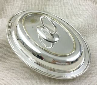Edwardian Silver Plated Tureen Entree Dish Covered Vegetable Serving Bowl