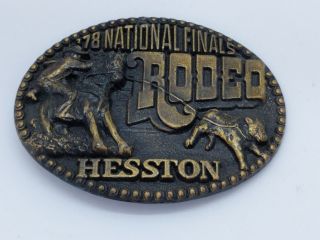 Vintage Hesston National Finals Rodeo 1978 4th Edition Belt Buckle