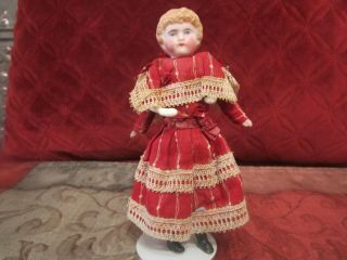 What A Jewel 5 " Antique Dollhouse Doll All & Perfect