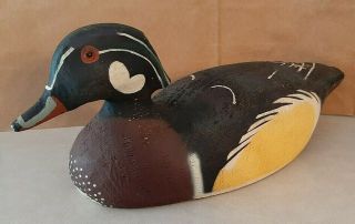 Antique Herters Wood Duck Drake Duck Decoy 1930’s Paint Wooden