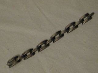 Missing End Clasp Link Vintage Sterling Silver Bracelet 44.  5 Grams Chain Link