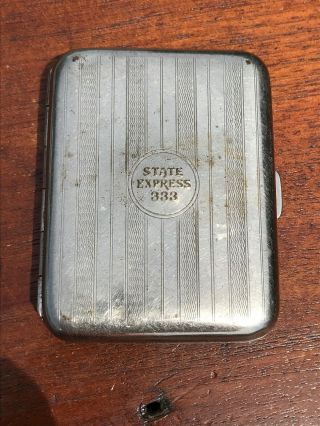 Rare Vintage State Express 333 Cigarette Case Chrome Tin