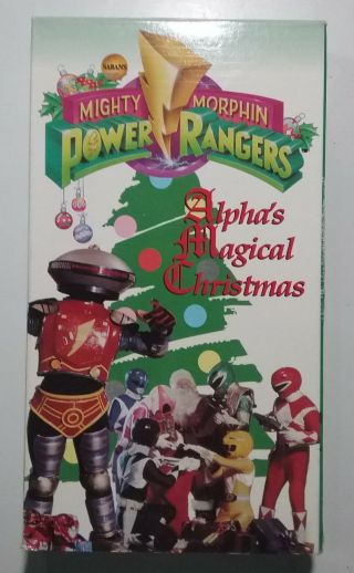 Mighty Morphin Power Rangers Alphas Magical Christmas Vhs Saban Vintage 1990s