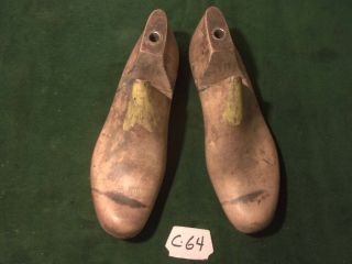 Vintage Pair Wood Size 10 - 1/2 - E 870x Vulcan Industrial Shoe Factory Lasts C - 64