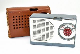 Vintage Spica St - 600 Transistor Six Radio Made In Japan Bluish Gray