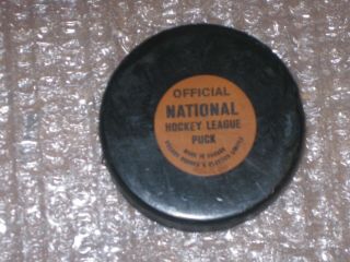Official National Hockey League Viceroy Rubber Puck Blankback Rubber Crested 70s