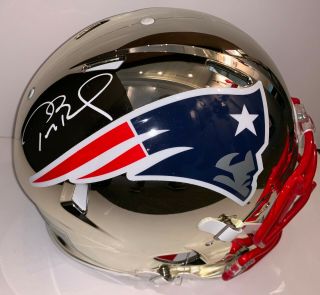 Tom Brady Autographed Proline Authentic Chrome Patriots Helmet Tristar Bas Becke