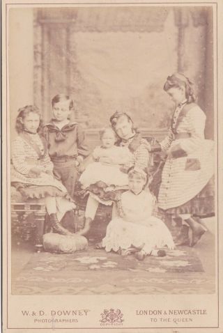 Antique Cabinet Photo - Children Of Prince Of Alsace.  Grand Duchess Of Herpe