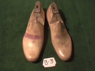 Pair Vintage Maple Wood Size 8 - 1/2 Ee Carleton Industrial Shoe Factory Last B - 3