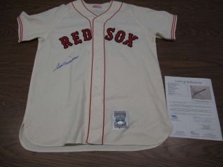 Ted Williams Signed Auto Boston Red Sox Mitchell & Ness Jersey Jsa Loa Jsy066
