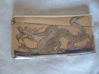 Chinese Sterling Silver Card Case Circa 1890
