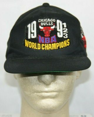 Vintage 1993 Chicago Bulls Nba Champions Snapback Hat Cap