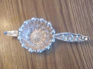 Antique Whiting Lily Sterling Silver Tea Strainer