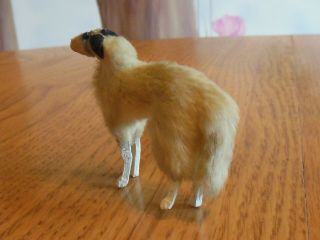 Tiny Vintage Fur Borzoi Russian Wolfhound Dog for Antique Doll 3