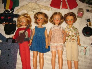 Vintage Ideal Tammy/tressy Dolls With Clothes And Accessories